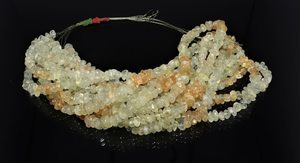 ลูกปัดเพรนไนต์ดิบสีเขียวขนาด 6-7 มม. แบบเรียบขัดเงา ลูกปัดพลอยเพรนไนต์ขนาด 16 นิ้ว ลูกปัดเพรนไนต์สีเขียวแบบเม็ดหลวม - Product Image 6