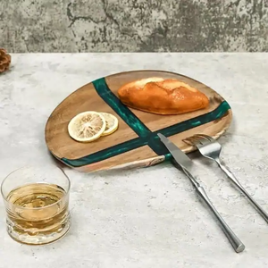Bandeja de servir ovalada de madera Oak Meadow, diseño minimalista sólido, hecha a mano para fiestas, juego de bandejas de servir de madera minimalista - Product Image 6