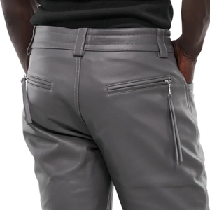 Pantalons en cuir décontractés pour hommes de haute qualité fabriqués en usine au Pakistan, design de logo personnalisé, imperméables, respirants, couleur unie - Product Image 6