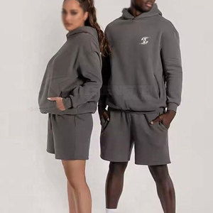 Conjunto de sudadera con capucha y pantalones cortos para hombre, estilo moderno, con tela flexible para uso activo y casual. - Product Image 6