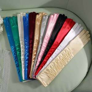 Gants longs plissés en satin multi-usages de 50 cm pour mariages, robes de mariée, accessoires de photographie, gants de princesse - Vente en gros - Product Image 1