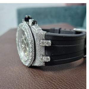 Reloj de Moissanita Personalizado de Alta Calidad con Incrustaciones de Diamantes VVS, Estilo Hip Hop, Regalo para Hombre - Product Image 2