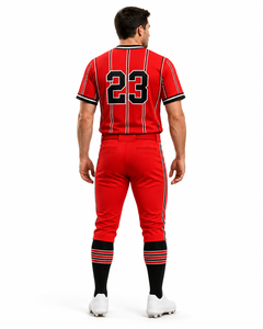 Wholesale Custom Baseball Team Uniform Full Button Baseball Jersey and Pants Set Breathable <b>Athletic</b> Sportswear Supplier - Product Image 4