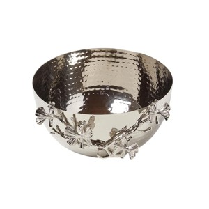 Modern Design Eco-Friendly Customizable Luxury Floral Accent Metal Serving Bowl Stainless Steel <b>Dinnerware</b> Bowl for Home Decor - Product Image 5