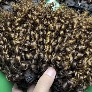 100% Chưa Qua Chế Biến Pixie Curl Tóc Trinh Nữ Tóc Thăn Bó, Đôi Rút Ra Pixie Curl Tóc Con Người Bó Lụa/Mềm Mại/Tóc Mịn