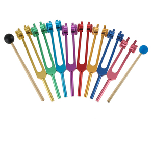 Diapason en alliage d'aluminium, processus de placage couleur claire, diapason chantant coloré 7 couleurs pour la guérison sonore - Product Image 1