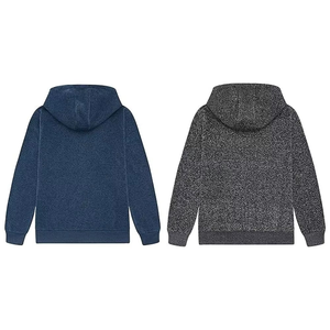 Sweat-shirt à capuche zippé pour homme, couleur unie, en coton French Terry, décontracté, pour l'automne, coupe classique, avec poche - Product Image 2