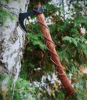 Hache Viking artisanale de haute qualité, forgée à la main, en acier à haute teneur en carbone, 7 pouces, hache industrielle pour fendre le bois, pour le camping en plein air et le bricolage