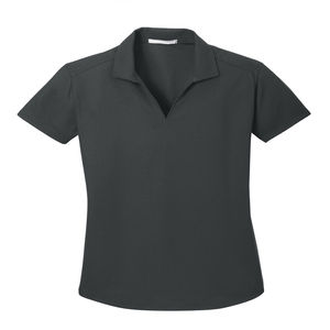Polo de Manga Corta Negro para Mujer, Color Sólido, Corte Regular, Transpirable, Tejido de Poliéster, Estilo Casual - Product Image 4