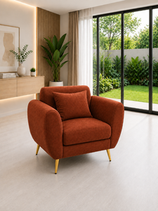 Sofá Moderno Esmeralda 221 ROMA Terracota, Conjunto de 221 Plazas para Sala de Estar, Apartamento, Hotel, Muebles de Tela Ecológicos Personalizados - Product Image 2
