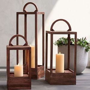Polished Wooden <b>Candle</b> <b>Lantern</b> Produced To Elevate Home Ambience With Organic Texture And Inviting Evening Comfort - Product Image 3