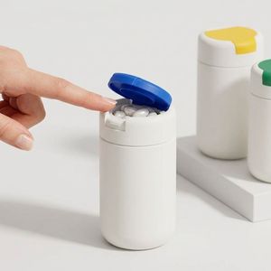 Bouteille Ronde en PEHD de 200 ml en Gros, Portable, Qualité Alimentaire, avec Bouchon Flip, pour Médicaments et Vitamines, Fabriquée au Vietnam - Product Image 3
