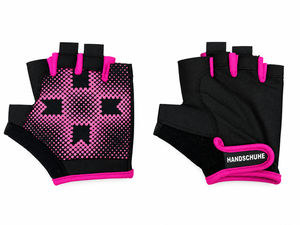Cycling <b>Gloves</b> Black Pink Mesh Spandex Half Finger Hook & Loop Closure Unisex Adult Training Running <b>Fitness</b> <b>Gloves</b> - Product Image 1