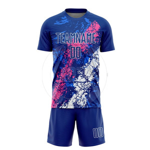 ชุดฟุตบอลกีฬาแบบกำหนดเอง เสื้อฟุตบอล โพลีเอสเตอร์ แห้งเร็ว ระบายอากาศดี โรงงาน OEM ขายส่งชุดทีม - Product Image 2