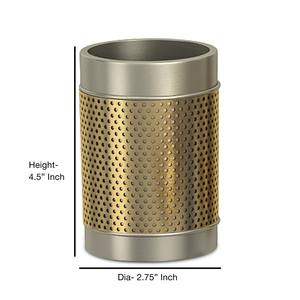 Ensemble de salle de bain en métal argenté et doré, design ajouré, pour une décoration raffinée, usage quotidien et cadeaux, vente en gros depuis l'Inde - Product Image 3