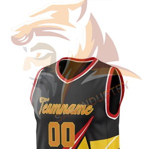 Maillots de basket fabriqués en usine en grande quantité, meilleure qualité, logo personnalisé, maillot de basket pour hommes, 100% polyester, uni - Product Image 2