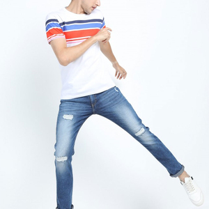 เสื้อยืดคอกลมผู้ชายผ้าฝ้ายถัก 100% สไตล์สตรีทแวร์ แห้งเร็ว ระบายอากาศดี แบบเรียบๆ สำหรับฤดูร้อน ขายส่งแบบกำหนดเองได้ จำนวน 10 ตัว - Product Image 5
