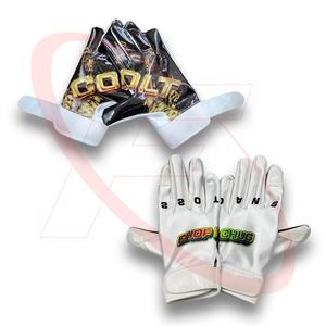 Gants de frappeur de baseball en cuir synthétique avec dos imprimé par sublimation guantes de bateo de beisbol - Product Image 1