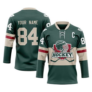 Camisetas de Hockey Personalizadas con Logotipo de Equipo, MOQ Bajo, en Blanco, Estilo USA, en Venta - Product Image 3
