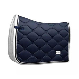 Tapis de selle bleu tout usage avec sangle de ceinture et rembourrage en polyester pour l'équitation - Product Image 1