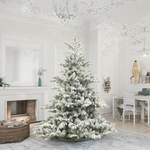 150cm/5ft kích thước nhỏ Chất lượng cao tuyết đổ xô PE + PVC hỗn hợp bản lề cấu trúc sang trọng giáng sinh cây nhân tạo - Product Image 5