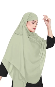 Hijab Georgette de imitación de alta calidad atemporal, ligero, duradero, moderno, suave, cosido, Dupattas para fiestas indias paquistaníes - Product Image 4
