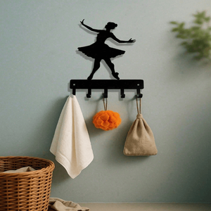 Crochets muraux robustes CIFbuy en forme de danseuse de ballet pour l'organisation et la décoration de la maison, TikTok pour le service de retrait Temu, organisateur mural pour courrier et clés - Product Image 4