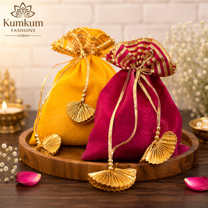 Bolsas de Regalo de Organza Gota Patti Potli para Bodas Indias, Bolsas para Empacar Frutos Secos y Dulces, Festivas para Diwali, Navidad, Joyería, Pascua, Ramadán - Product Image 1