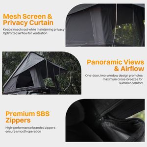 2-3 persona Hardshell tetto superiore tenda per Van Jeep SUV camion via terra campeggio con scala per auto uso sul tetto - Product Image 3