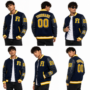 Chaqueta Varsity para Hombre, Estilo Y2K, Chaqueta Bomber con Letras Bordadas y Parches de Chenilla, Proveedor Mayorista OEM, Personalizada - Product Image 4