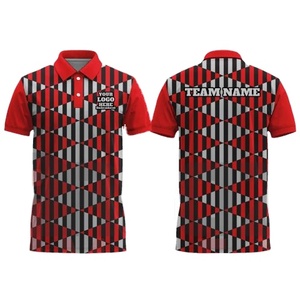 เสื้อโปโล100% โพลีเอสเตอร์สำหรับทั้งชายและหญิงผ้าถักยืดระบายอากาศได้ดีมีความชื้นและพิมพ์ลาย - Product Image 3