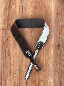 Cinturón de piel de vaca occidental hecho a mano para hombres y mujeres, cuero genuino de grano completo, resistente, sin hebilla, correa de vaquero, Correa atornillada - Product Image 2