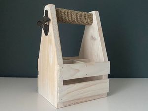 AZ ENTERPRISES ART and CRAFTS Factory Direct Wooden Wine Rack & Beer Basket-Minimalist Design for Party Use - Product Image 3