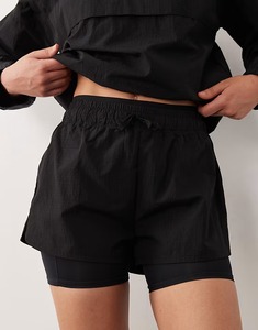 Blouson coupe-vent noir pour femme, manches longues, fermeture éclair, col montant, style utilitaire, pour l'automne - Product Image 6