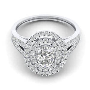 Bague de fiançailles REYES GRA certifiée en argent sterling 925, coupe ovale, 1,35 carat, moissanite, bijoux fins, cadeau d'anniversaire pour elle - Product Image 1