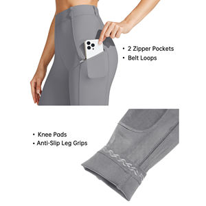 กางเกงจ็อดป์ป์และบรีชส์สีเทาคลาสสิกสำหรับสุภาพสตรี ผ้าคุณภาพสูงพร้อมแผ่นรองเข่าเสริมความแข็งแรงสำหรับการฝึกขี่ม้าระดับมืออาชีพ - Product Image 5