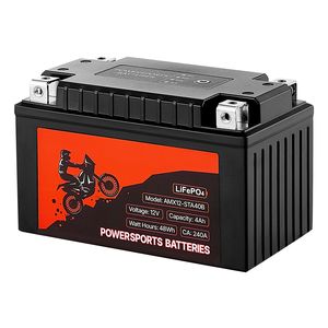 Batterie de moto au lithium LiFePO4 12 V 4 Ah haute performance, pré-chargeée, compatible Powersports, sans entretien - Product Image 2