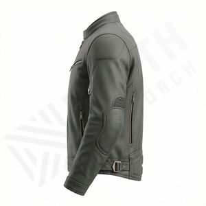 Chaqueta de Motociclista de Cuero Genuino para Hombre de la Mejor Calidad, Nueva Colección de Invierno, Chaquetas de Motocicleta con Protecciones Desmontables Personalizadas - Product Image 3