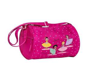 Sac de danse durable pour enfants, motif étoile et ballerine, sac de voyage rose vif pour studio - Product Image 1