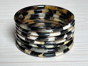 Premium Horn <b>Bangles</b> Handmade Ethnic Fashion Unisex <b>Bangle</b> <b>Set</b> Gift Unique Natural Color Jewelry - Product Image 1
