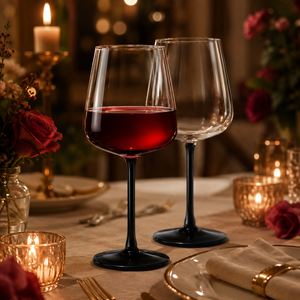 Copas de Vino de Borosilicato Hechas a Mano de 320 ml, con Base de Tallo de Color, Libres de Plomo, para Vino Tinto y Blanco, Reutilizables, al por Mayor - Product Image 1