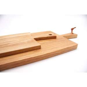 Tabla de Preparación de Alimentos Rectangular de Madera Natural de 1.3 cm de Grosor, Fácil de Limpiar - Product Image 1