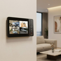 Kit de Seguridad Inteligente para el Hogar Sudex GSC OEM 1080P, Sistema CCTV con Pantalla TFT de 7'', Enchufe US/EU, Fácil Monitoreo Remoto, Exterior IP66 Impermeable