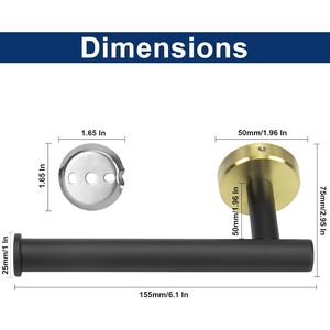 Portarotolo da Parete in Acciaio Inox SUS304 Premium Antiruggine per Bagno e Cucina, Porta Carta Igienica Singolo di Alta Qualità - Product Image 4
