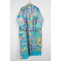 Robe Kimono en Soie Imprimée Florale de Luxe pour Femme – Hiver/Printemps/Été – Peignoir, Robe de Chambre, Vêtement de Nuit, Tenue de Plage