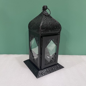 Nuevo Farol Decorativo de Hierro con Acabado Negro L510 de Diseño Artesanal para Iluminación del Hogar y de Mesa en Todas las Ocasiones - Product Image 1
