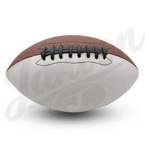 Ballon de football américain personnalisé en PU/cuir, durable, pour l'entraînement sportif en extérieur, vente en gros, logo personnalisé - Product Image 1