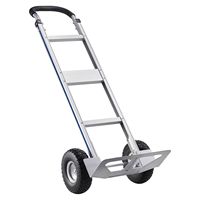 Carretilla de Plataforma de Aleación de Aluminio de Alta Resistencia, Capacidad de 500 Libras, Ruedas Antideslizantes, Carro Industrial Portátil, Color Plateado