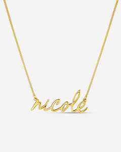 Collier personnalisé avec nom, chaîne gourmette 5mm 7mm, colliers ajustables 16-18 pouces, bijoux fins personnalisés en or massif 14K 18K - Product Image 1