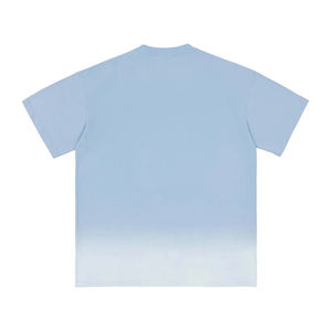 เสื้อยืดคอตตอนย้อมสีไล่ระดับ 250GSM ผ้าฝ้าย 100% ซักแล้วสไตล์วินเทจ ทรงหลวมไหล่ตก แฟชั่นเสื้อยืดแขนสั้นสำหรับผู้ชาย - Product Image 6